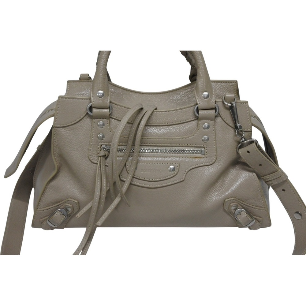 Balenciaga Neo Classic Leather Tan Bag Beige City